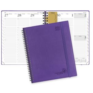 Quality 100GSM Paper Large Academic Planner Purple Softcover Wirebound wholesale