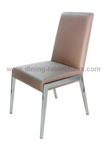 Quality Polyurethane PU Upholstered Chromed Dining Chair Livingroom Chair Leisure Chair wholesale