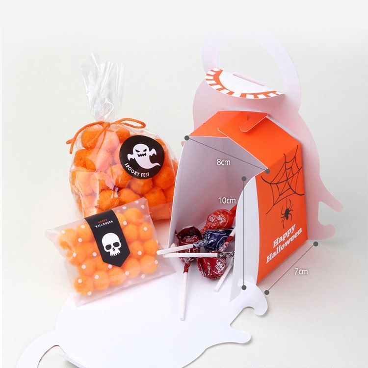 Affordable Price Halloween Christmas Pumpkin Gift Packaging White Paper Candy Box for Festival