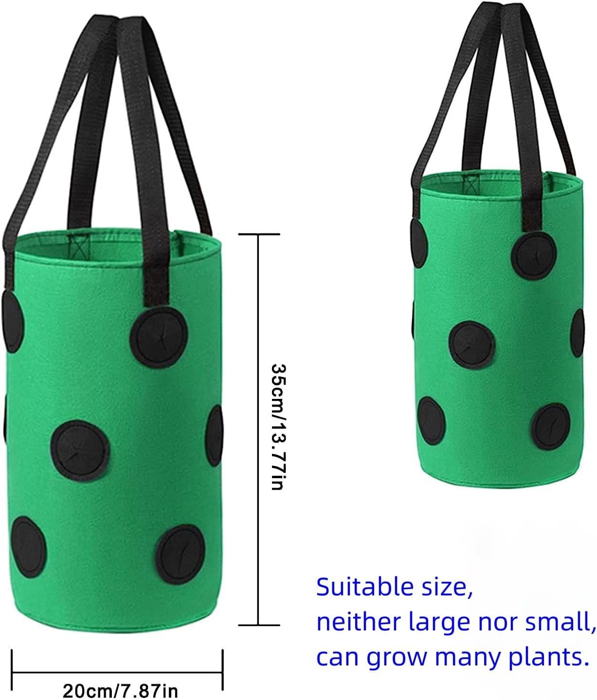 Strawberry Grow Bags, No Gauze Growing Bag, Hole Upside Down Planter Handling Planter Bags, Planting Strawberries
