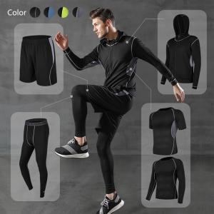 Quality Fitness Men Cotton Polyester Running Wear Sports Training Suit wholesale