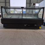 OEM Supermarket Serve Over Food Display Refrigerator With Straight Glass