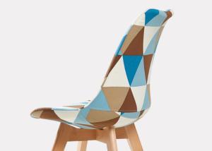 Quality Anti Erosion Patchwork Dining Chair With Soft Fabric Cover wholesale