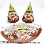 ANIMALS PARTY TABLEWARE SET PAPER PLATE KIDS BIRTHDAY THEME CARTOON ANIMALS