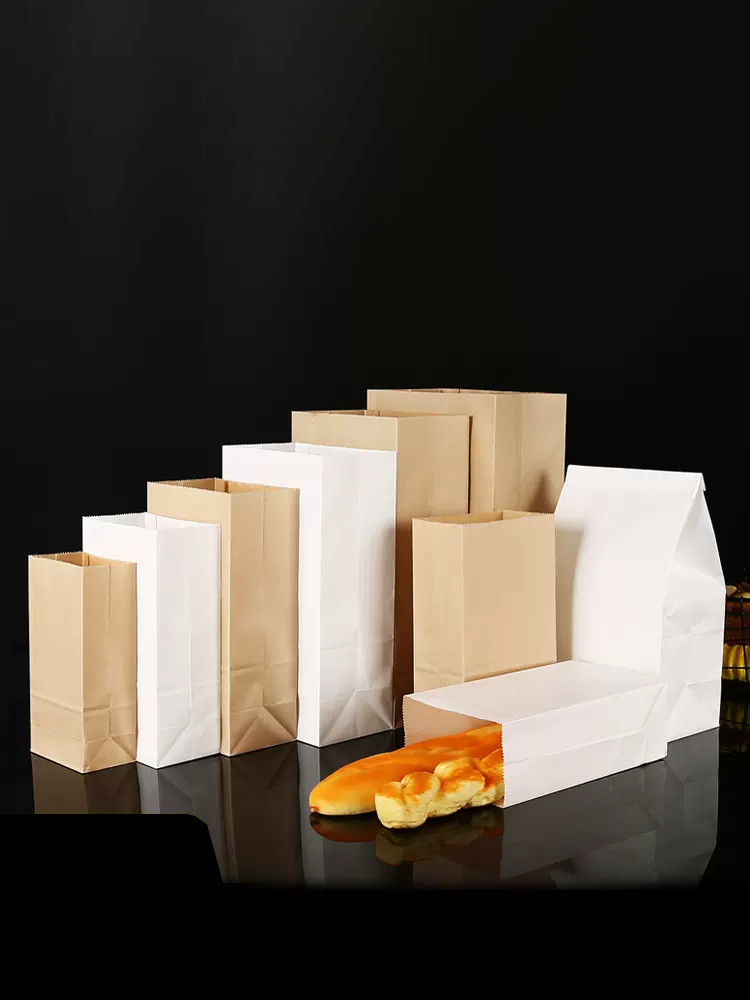 30mm Or 40mm Or 50mm Lip Square Kraft Paper Bag For Retail / Grocery