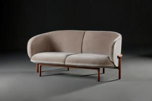 Quality Soft Wood Frame Fabric Booth Seating Sofa For Hotel / Restaurant / Banquette wholesale