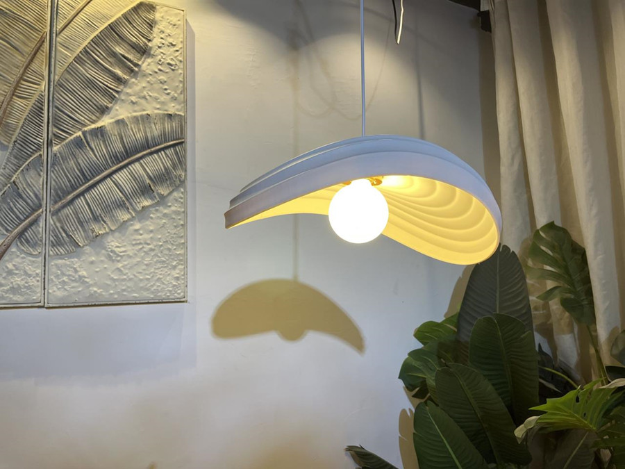 Nordic Minimalist Wabi Sabi Cream Style LED Dining Room Cafe Pendant Light(WH-VP-166)