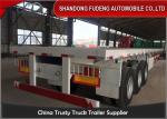 40 Feet Tri - Axles Lowboy Equipment Trailer With 12 Units Locks
