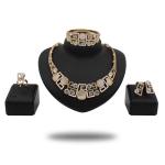 Necklace jewelry african beads earrings wedding golden jewelry ring golden