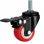 light duty 2" swivel red PU caster, PU caster and wheels, 2.5 inch, 3 inch PU