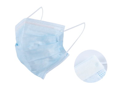 Disposable "Secure+" Premium Quality Medical Face Mask ASTM LEVEL2 Double Clips Each on Chin and Nose Bridge Larger Coverage