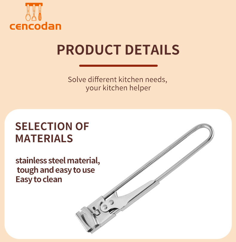 Multifunctional Stainless Steel Cap Opener for Kitchen Comfortable Handle and Durable