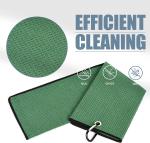 Soft Comfortable Microfiber Waffle Golf Towel Anti Bacterial Treatment