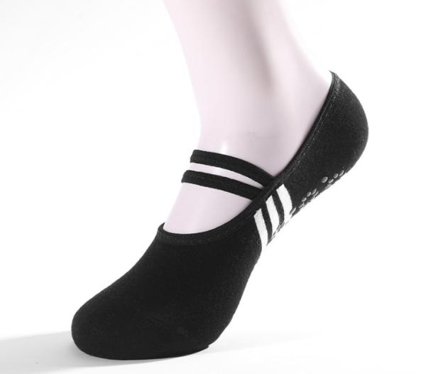Pilates Ballet Dance Sports Socks Ankle Full Toe Yoga Socks For Women Black