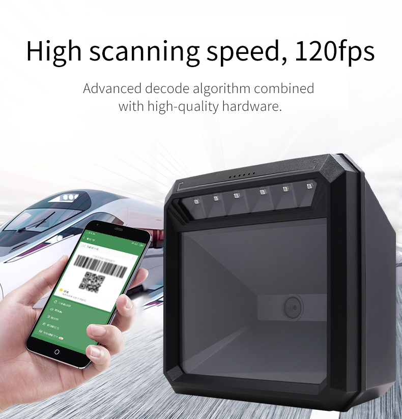 Supermarket Pharmacy POS Terminal with 120fps Scan Speed and Quick-Response Scanning