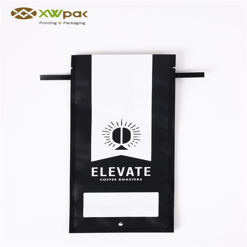 Custom Printed Tin Tie Paper Bags Smell Proof / Quad Seal Tin Tie Coffee Bags