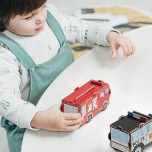 Quality 8-10 Boys Educational Puzzle Toys Contaning Police Car Ambulances Fire Truck Crane wholesale