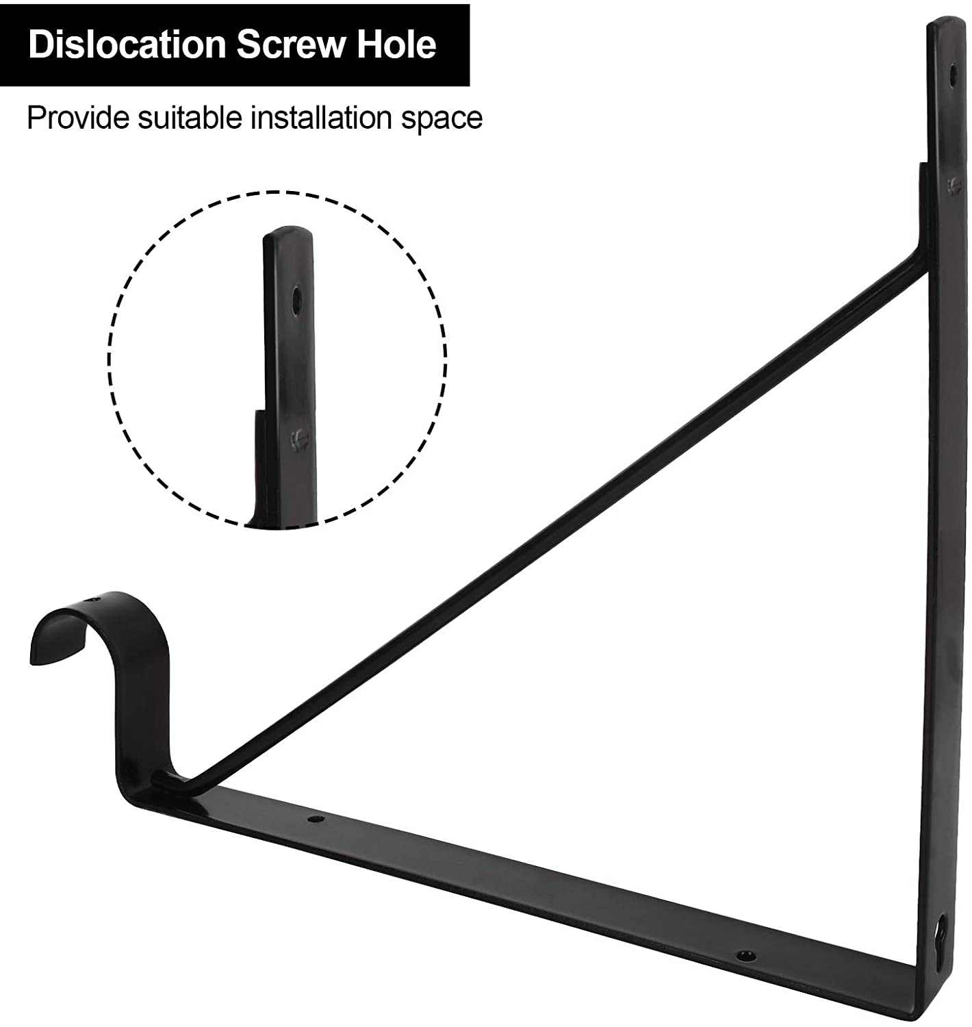 Triangle Bracket Sturdy Support for Your Adjustable Closet Shelves and Rod Bracket