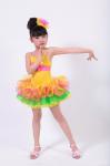 Children's veil Latin performance sequins dance costume Girls dancing princess