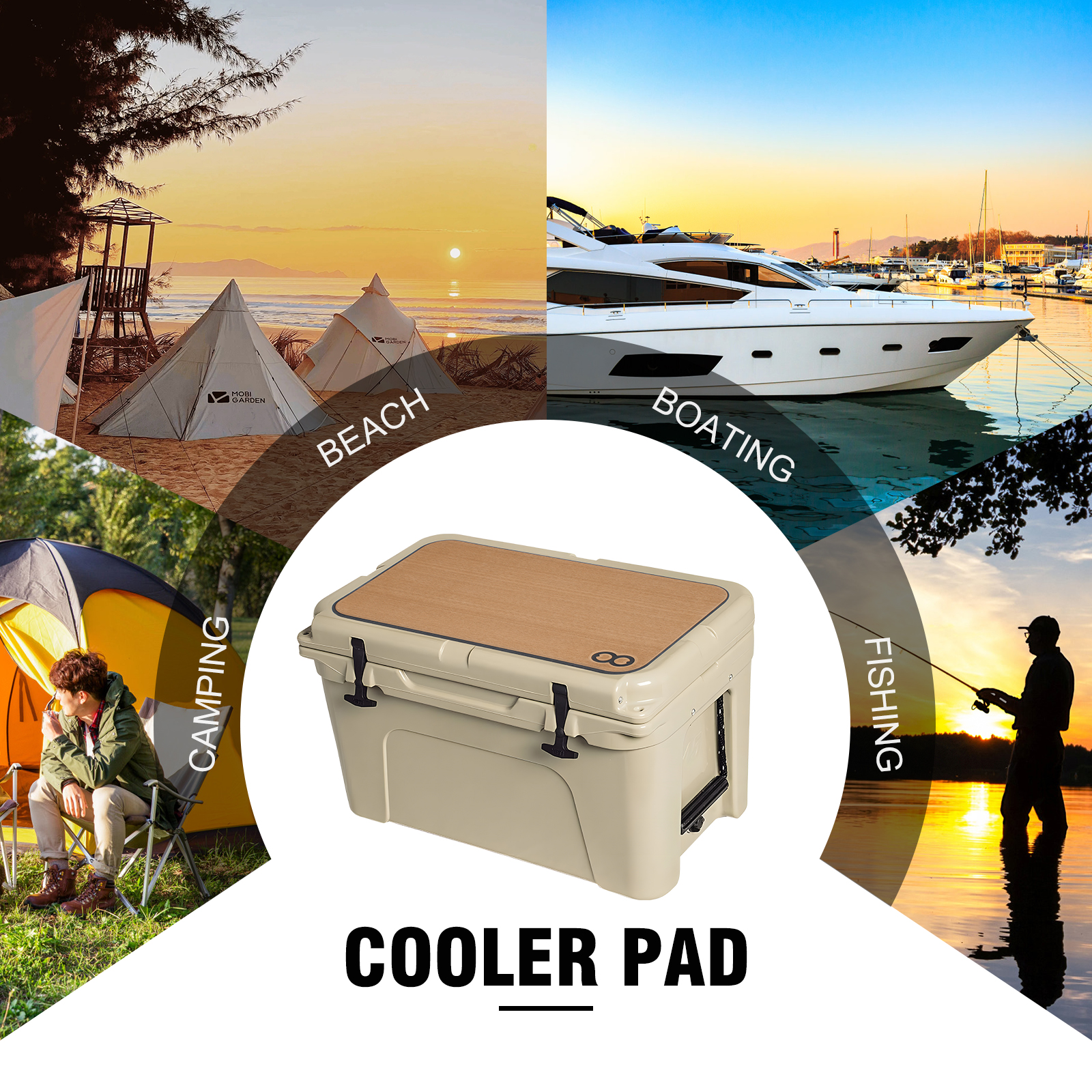 Non Slip EVA Foam Mat for YETI Tundra 45 Outdoor Customized 23.15*13.27inch Cooler Pad