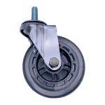 4 Inch Chrome Plated Transparent PU Caster Wheel For Wheelchair