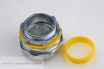 1/2" - 4" Zinc Liquid Tight Straight Connector With Yellow / Blue Gasket
