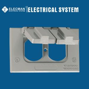 Quality Horizontal Weatherproof Electrical Box Covers Outdoor Duplex Outlet Cover Aluminum 1 Gang wholesale
