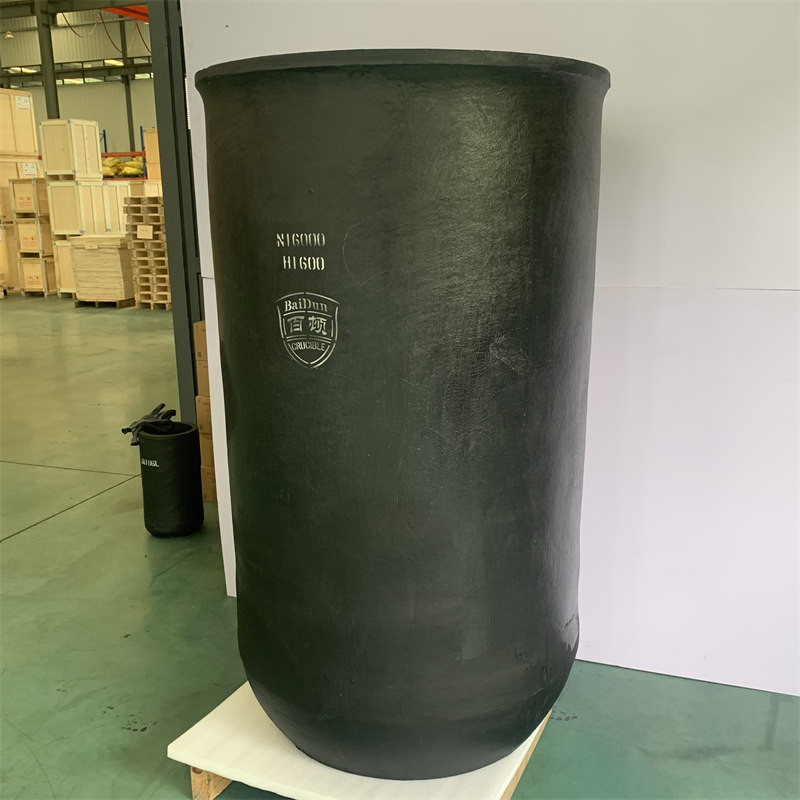 Straight Cylindrical Induction Furnace Crucible Melt Metal Vessel Thermal Shock Resistance