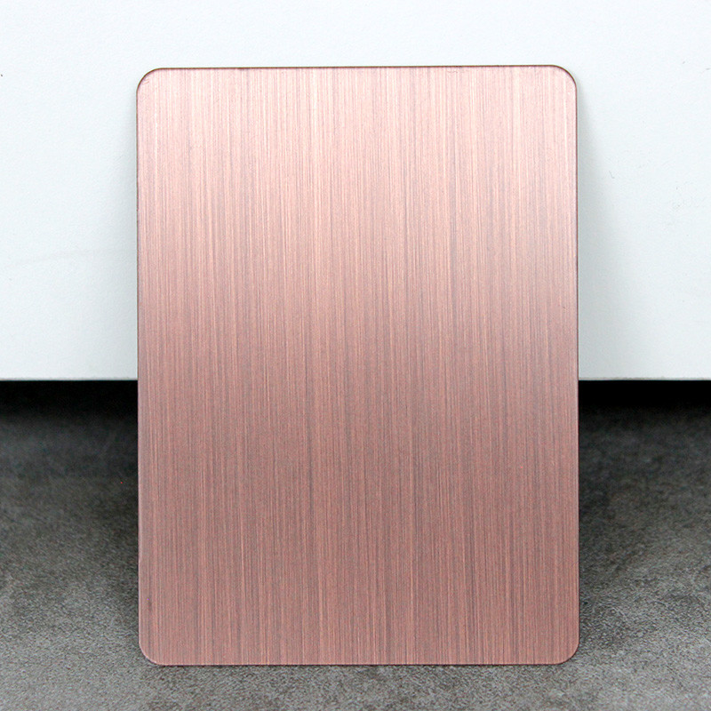 ASTM 304 316 Decorative Metal Sheets Hairline #4 Finish PVD Color 4x8 Brushed Stainless Steel Sheet