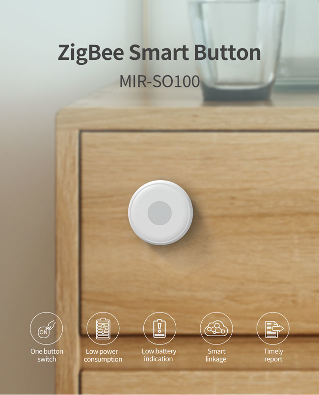 CR2032 Zigbee Smart Button SOS Wireless Panic Button For Elderly Seniors Patients