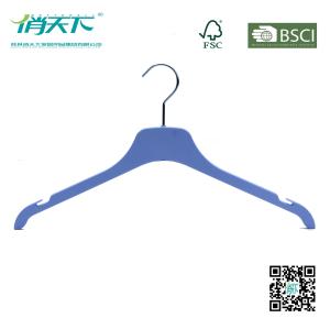 Quality Betterall Wholesale Ocean Blue Plastic Hanger with Skid-proof Shoulder wholesale