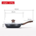Hot Sale Cookware Marble Coating Fry Pan Die-cast Aluminum 28cm Non Stick Frying
