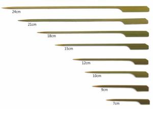 Quality Disposable Green Food Bamboo Paddle Picks For Cocktail Party 7cm/9cm/12cm/15cm/18cm wholesale