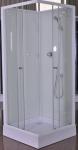 Waterproof White Painted Profiles Glass Shower Cabins , Glass Shower Stall Kits