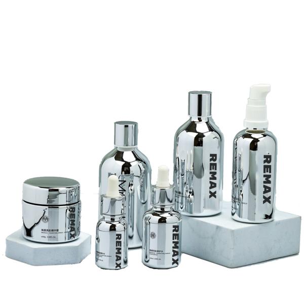 60g Cream Jar 20ml 30ml 100ml 120ml 150ml Pump Bottle Silver-Plated Bright Glass
