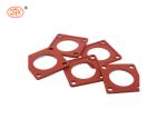 Silicone Good Elongation Reddish 70 Shore Rubber Square Gasket For Connector