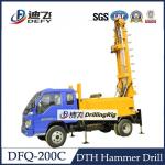 DFQ-200C truck mounted 200m DTH water well drilling rig, 200m Drilling Rig