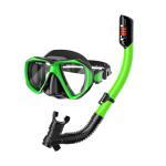 Dry Tube Diving Face Mask And Snorkel Equipment Black White