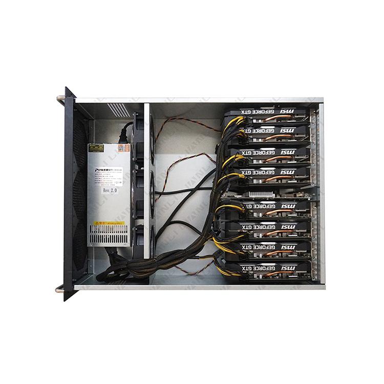 Brand new K86 8 gpu with power supply server case 8gpu graphics card For 588 1660s 2060s 3060TI 3070 3080 3090