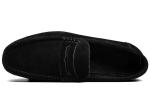 Summer Suede Loafers Mens Leather Moccasins Shoes Black Slip On Dress Shoes For