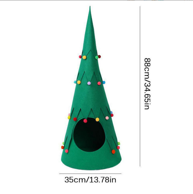 christmas tree with cat beds