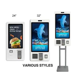 Quality Touch Screen Self Ordering Kiosk Checkout Payment Terminal For Restaurant Supermarket wholesale