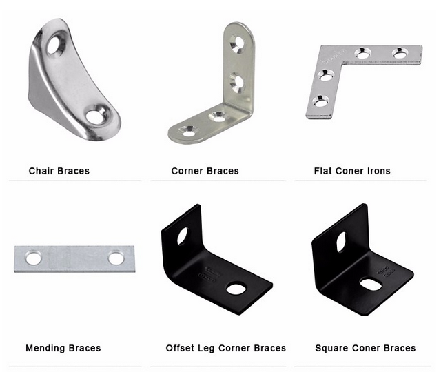 Stainless Steel Furniture Corner Bracket White Board Mounting Bracket Chair Corner Braces