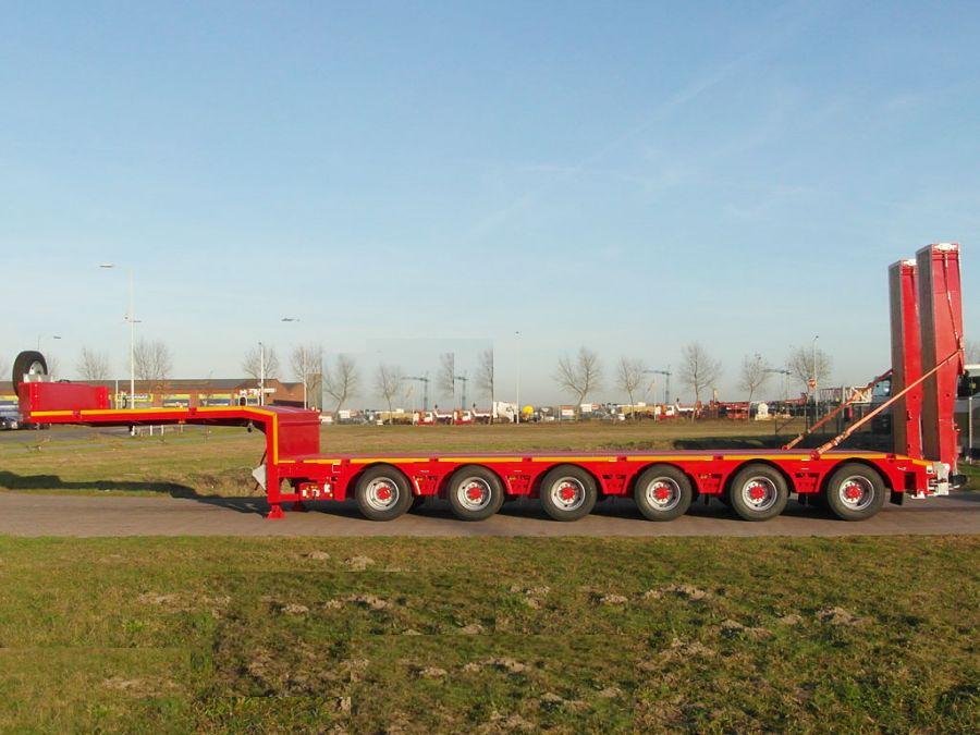 100ton Detachable Gooseneck Dropdeck Semi-Trailer for 5 Axle Steering Low Bed Trailer