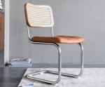 Vintage Armless Rattan Cesca Chair With PU Leather / Fabric Seat