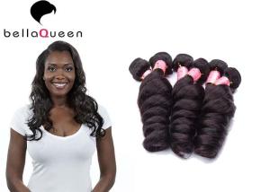 Quality Natural Black Loose Wave 6A Remy Hair , Unprocessed Human Hair Weaving wholesale