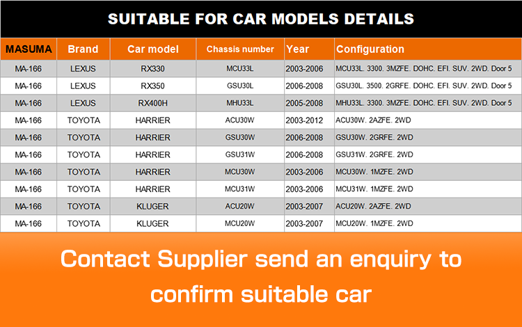 MASUMA OEM Technology 48710-48040 Control Arm Perfect Fit for LEXUS RX330 Japanese Car
