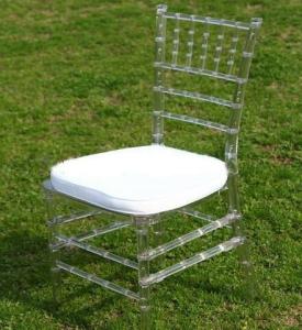 Quality Clear China Resin Chiavari Chair with Cushion wholesale