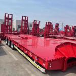 3 Axles 50-80tons Utility Cargo Trailer Tractor Lowbed Trailer Trailer Sidewall