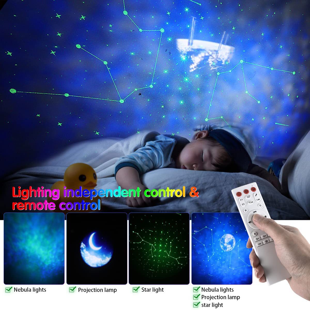 2022 New Star Projector Night Light 12 Constellations Projection Night Light for Home Holiday Decoration Gift